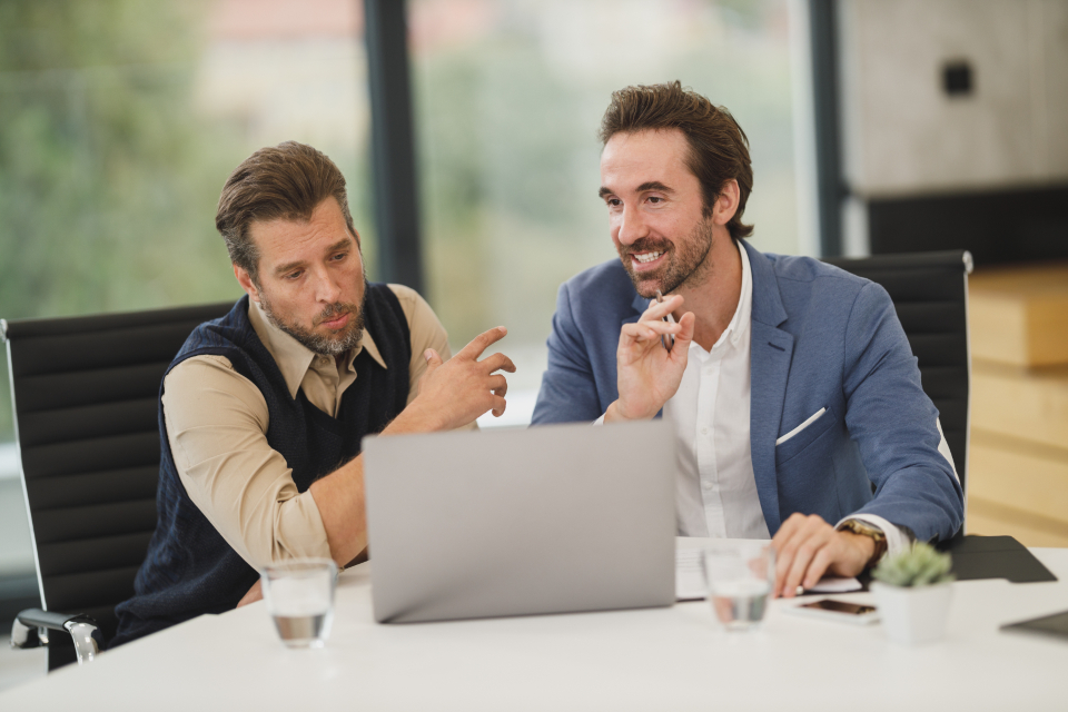 Recruitment consultants reviewing candidates